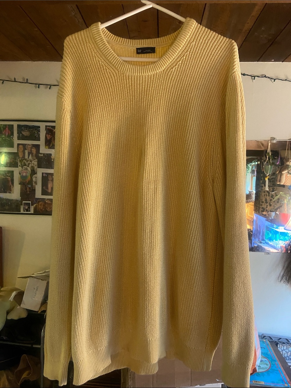 GAP Yellow Crewneck Knit Sweater